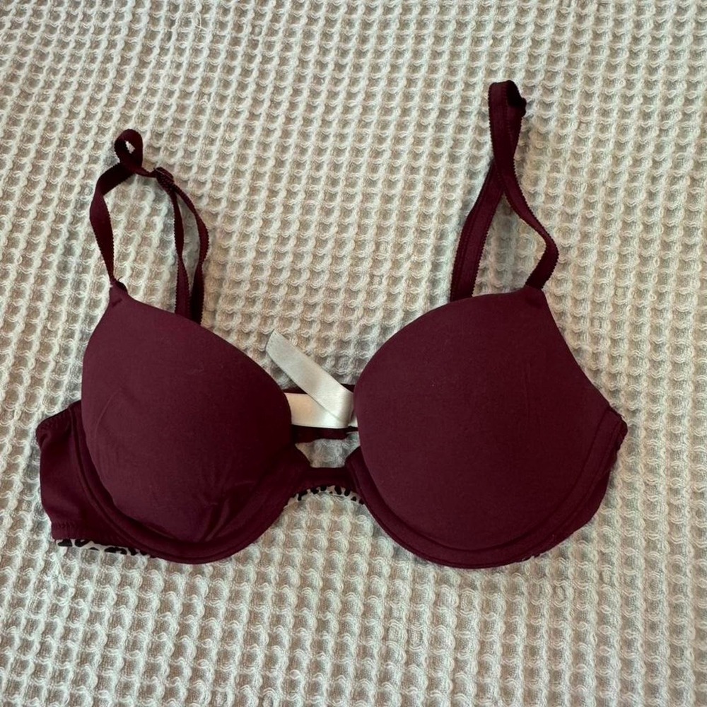 Victoria's Secret Perfect Shape Bra Burgundy Y2K
